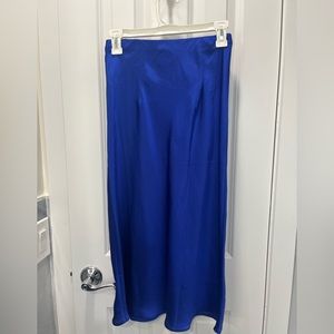 Royal blue slip skirt